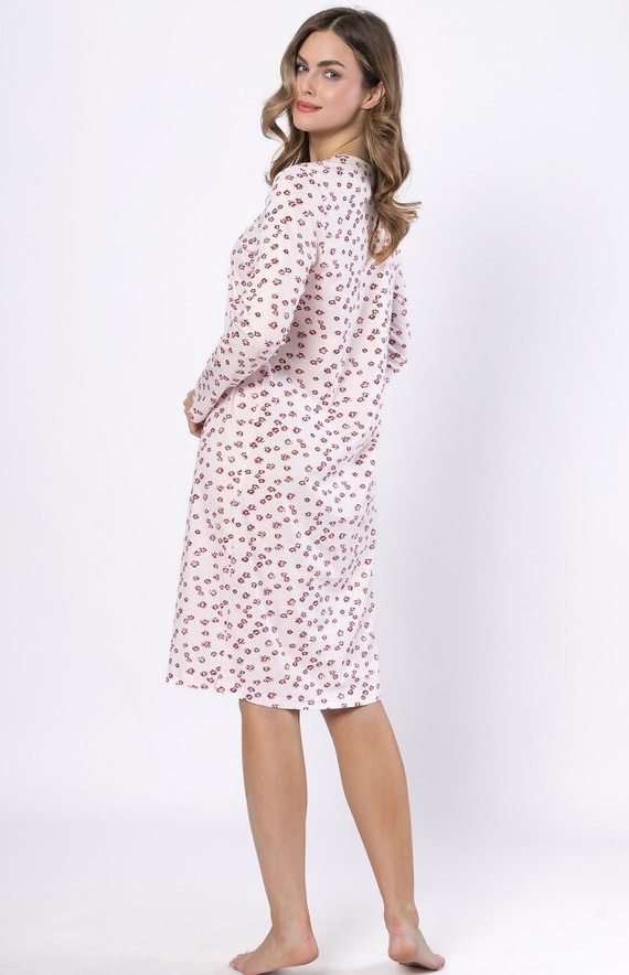 Нощница Laveza Gelazja 1625 – памучна, светло розова, дълъг ръкав