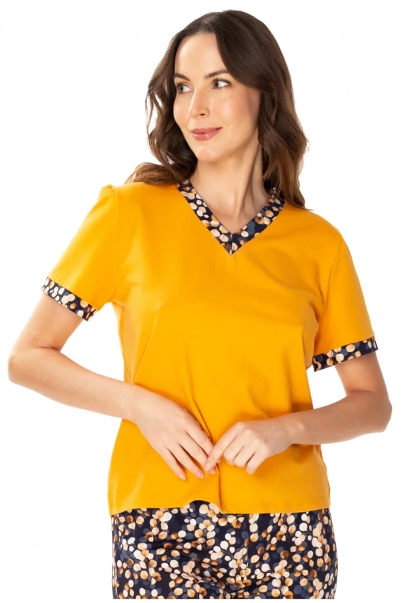 86672 Луси Пижама блуза Чайка оранжево