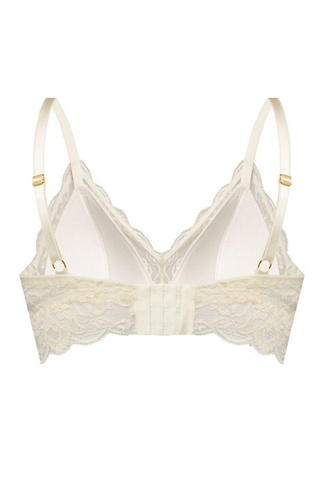 Kaja 02 Mefemi мек сутиен без банели, пясъчно – дантела, мек, удобен, с декоративна панделка