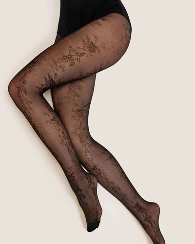 Чорапогащник Gabriella Doris 30 den флорален десен еластичен комфорт