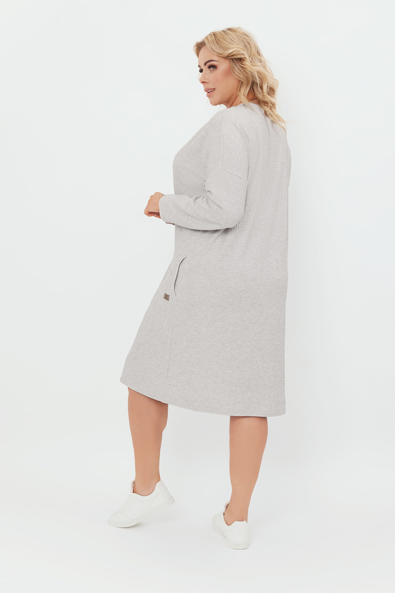 Дамска туника с дълъг ръкав Avira Италианска мода - светъл меланж