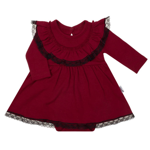 163176 Рокля-боди Никол "Magic of Christmas" - бордо