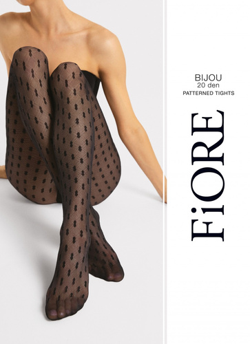 G 6125 Чорапогащи Bijou Fiore 20 denier nero – шарени, елегантни