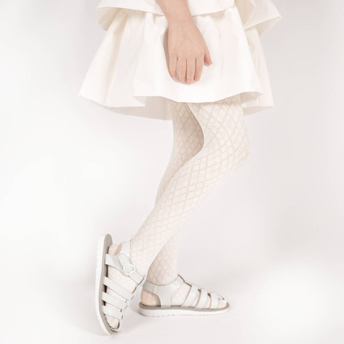 141803 W2 Жакардов чорапогащник Nicol - кремав