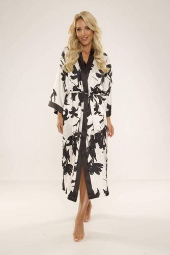 734 Brianna Дамски халат De Lafense - черен