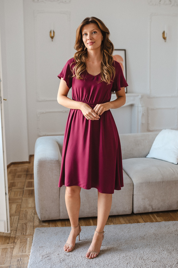 Milk&Love Lovely Dress рокля за бременни и кърмене в ягода