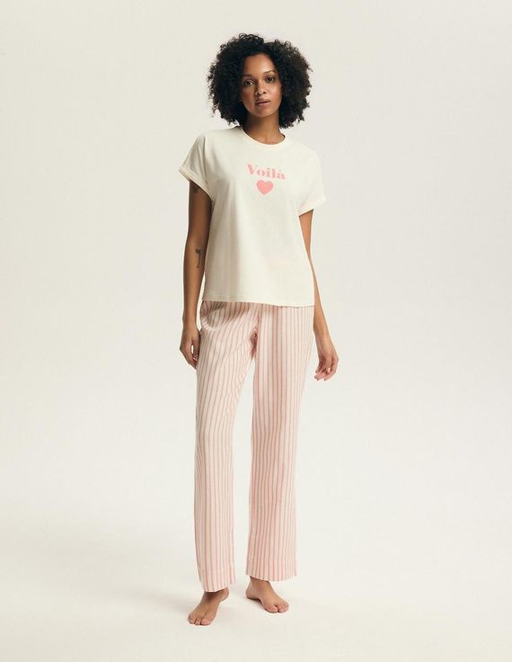 Дамска пижама Henderson Darlan 43707 – памук, дълги панталони, принт