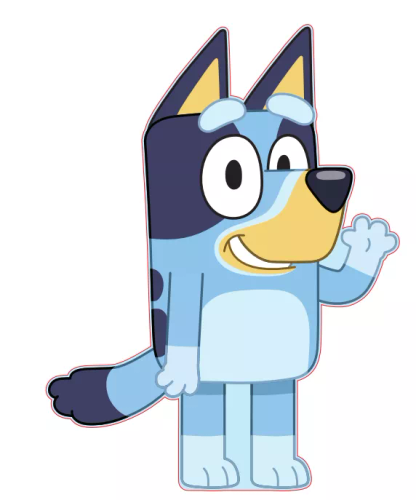 Bluey dog ​​​​Pillow 33x25 синя пухкава играчка Jerry Fabrics синя