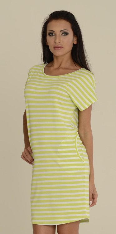 539 Нощница Jovite kr. ръкав - лайм+бяло