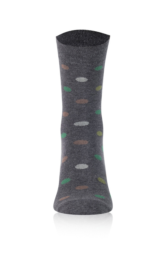 M21 Мъжки дълги чорапи Италианска мода - c.меланж/зелено 