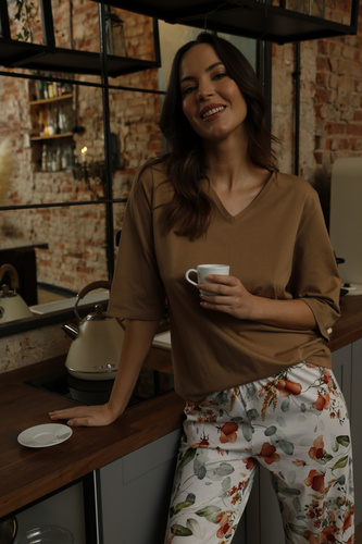 86666 Marcella Пижама блуза Чайка бежово