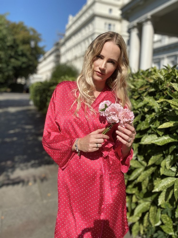 370 Дамски халат Laurine Forex - малинов