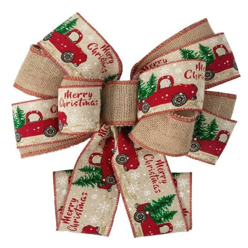 Коледна украса панделка 447 в еко стил Европердета бежово