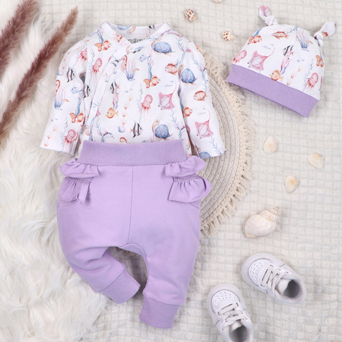 ABN-5471 Боди плик с дълъг ръкав Underwater World Nini – органичен памук, за бебета