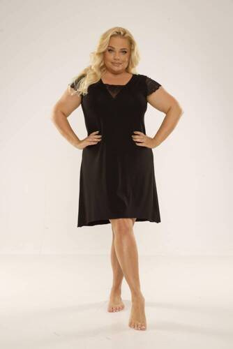 340 Нощна риза Fanny Plus Size Forex - Black
