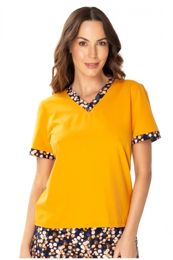 86672 Луси Пижама блуза Чайка оранжево