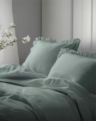 Pure 23 Едноцветно памучно спално бельо Detexpol мента