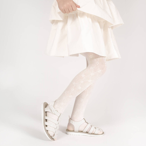 141801 W1 Жакардов чорапогащник Nicol - кремав