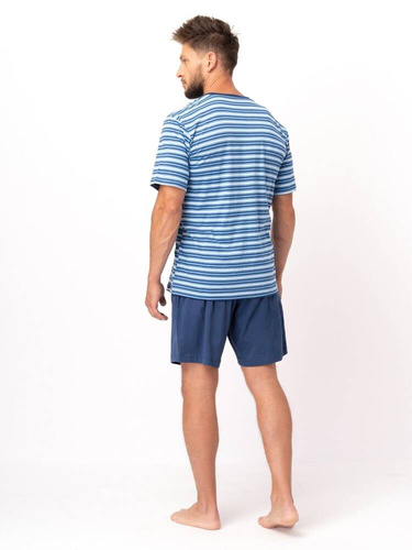 MNS 364 Мъжка пижама Key blue