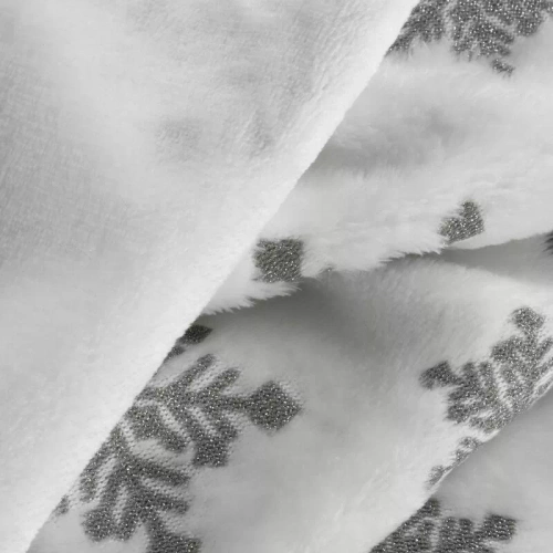 Коледно одеяло Blink с еврофирани звезди, сребристо