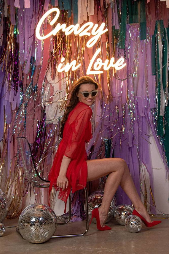 674 Дамски халат Florence Forex - червен