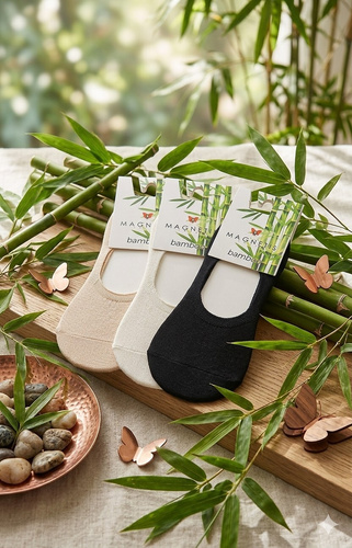 Стопки балерини Bamboo Magnetis 251145 бамбук силикон комфорт ecru