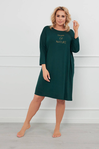 Natura 3/4 нощница Италианска мода - зелена 