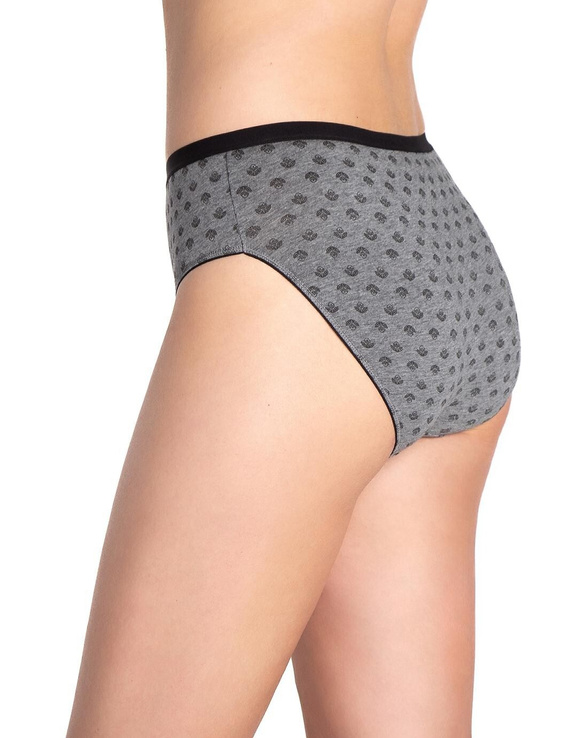 Дамски слипове Lama L-130 BI-10 – памучен бикини, комплект от 3 броя в нюанси графит и черно