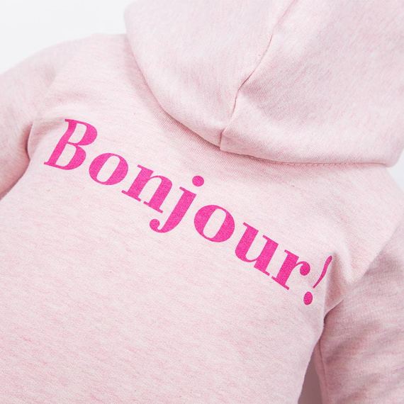 Анцуг Bonjour Eevi с качулка - розов