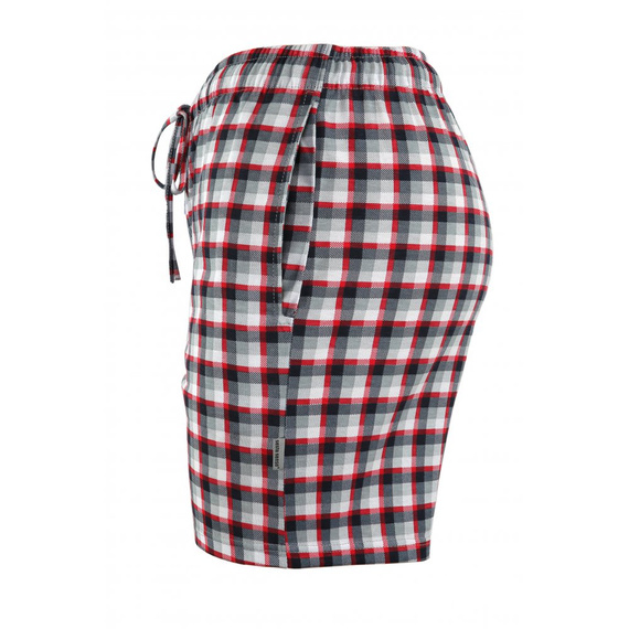 Къс пижамен панталон Milo 2 Sesto Senso, каре 10, червен