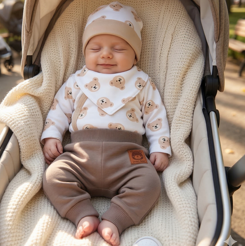 ABK-0047 Бебешки комплект Sweet Bears от органичен памук Nini