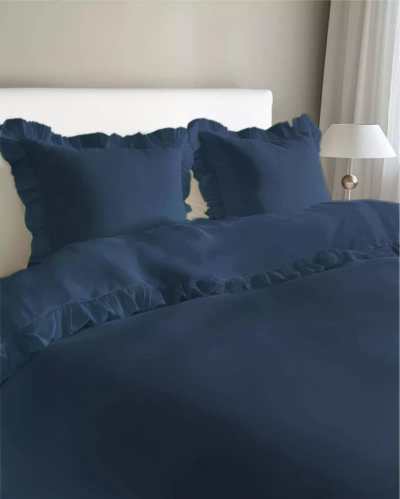 Pure 23 Едноцветно памучно спално бельо Detexpol denim