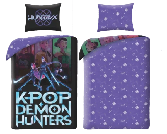 Спален комплект K-POP Demon Hunters 03 Halantex 140x200 микрофибър + 70x90