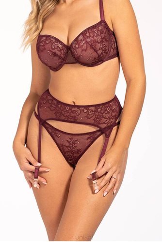 Caro Колан с жартиери Уникално бордо