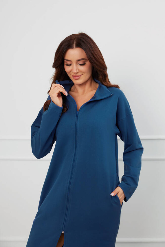 Grafi Дамски халат с цип Италианска мода - деним 