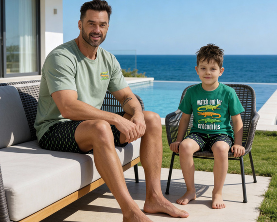 Пижама за момче Cornette Young Boy 790/125 Crocodiles, 100% памук