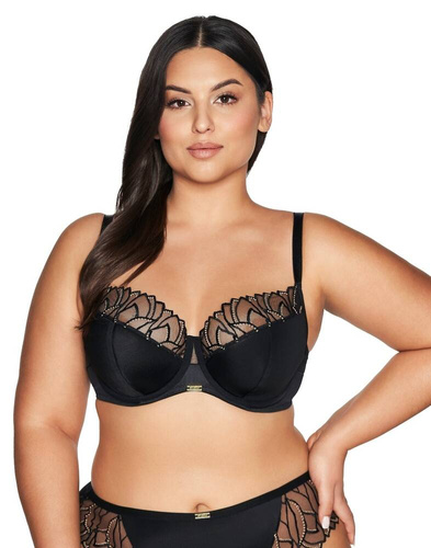 2114 Полумек сутиен с полуподплънки Ava - черен