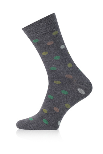 M21 Мъжки дълги чорапи Италианска мода - c.меланж/зелено 