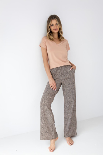 Дамска пижама Liana Sensis – бамбукова с къс ръкав и дълъг панталон | Премиум комфорт