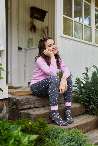 Пижама Antilia за момичета Италианска мода - розова/принт