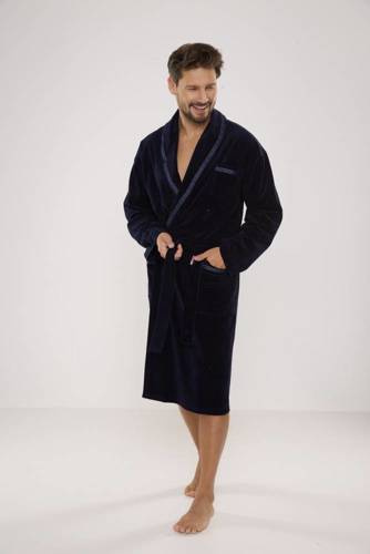 666 Роналдо мъжки халат De Lafense - тъмносин