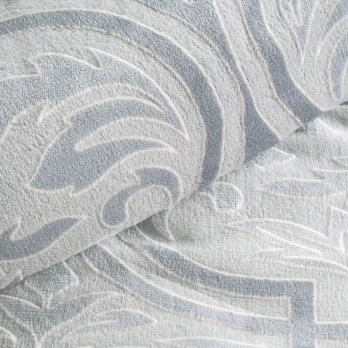 Спално бельо Flano 5 велур, евро перде орнаменти, сиво