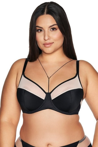 2135 Полумек сутиен с полуподплънки Ava - черен 