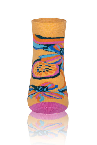  S141S Чорапи с крачоли Zanzi Италианска мода - разрошени/жълти/розови