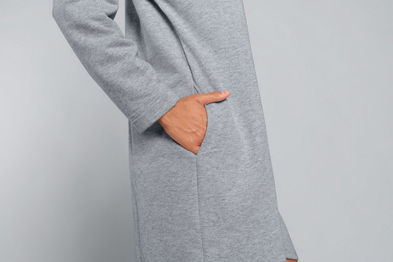 Grafi Дамски халат с цип Италианска мода - меланж 