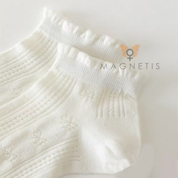 Дамски памучни терлици Magnetis CC-251102 ecru с деликатен десен