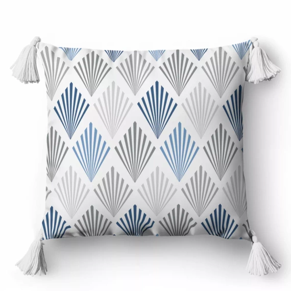 5403 B Декоративни орнаменти за калъфка Панама 58 Detexpol бяло/сиво/синьо