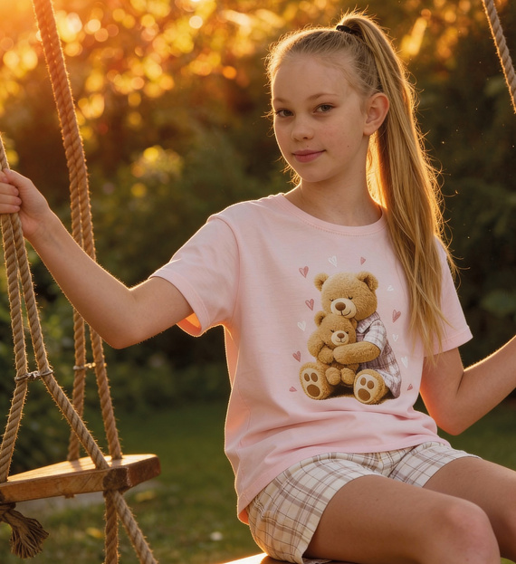 Детска пижама Hug Me Cornette – 100% памук, мечета, къси панталони