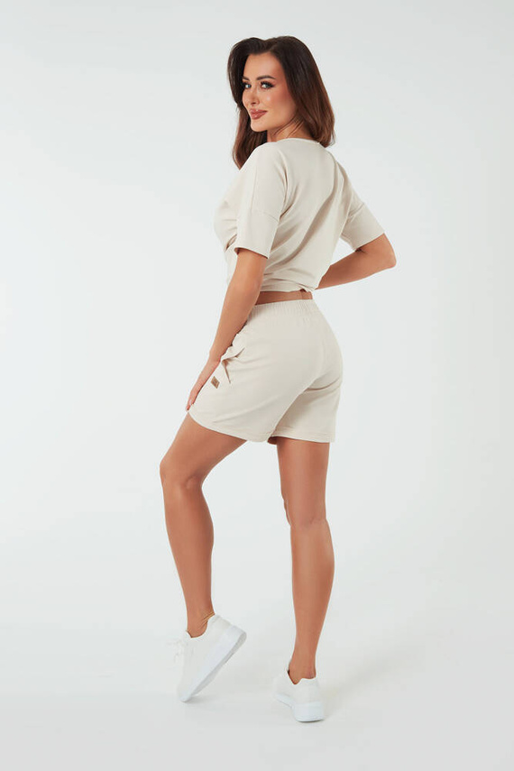 Дамски къси панталони Madri Италианска мода - бежово