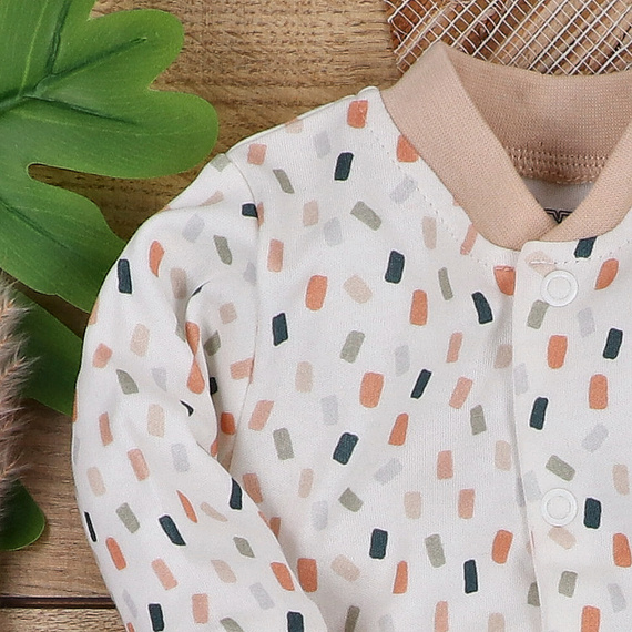 ABN-5326 Гащеризон Nini от органичен памук, кремав